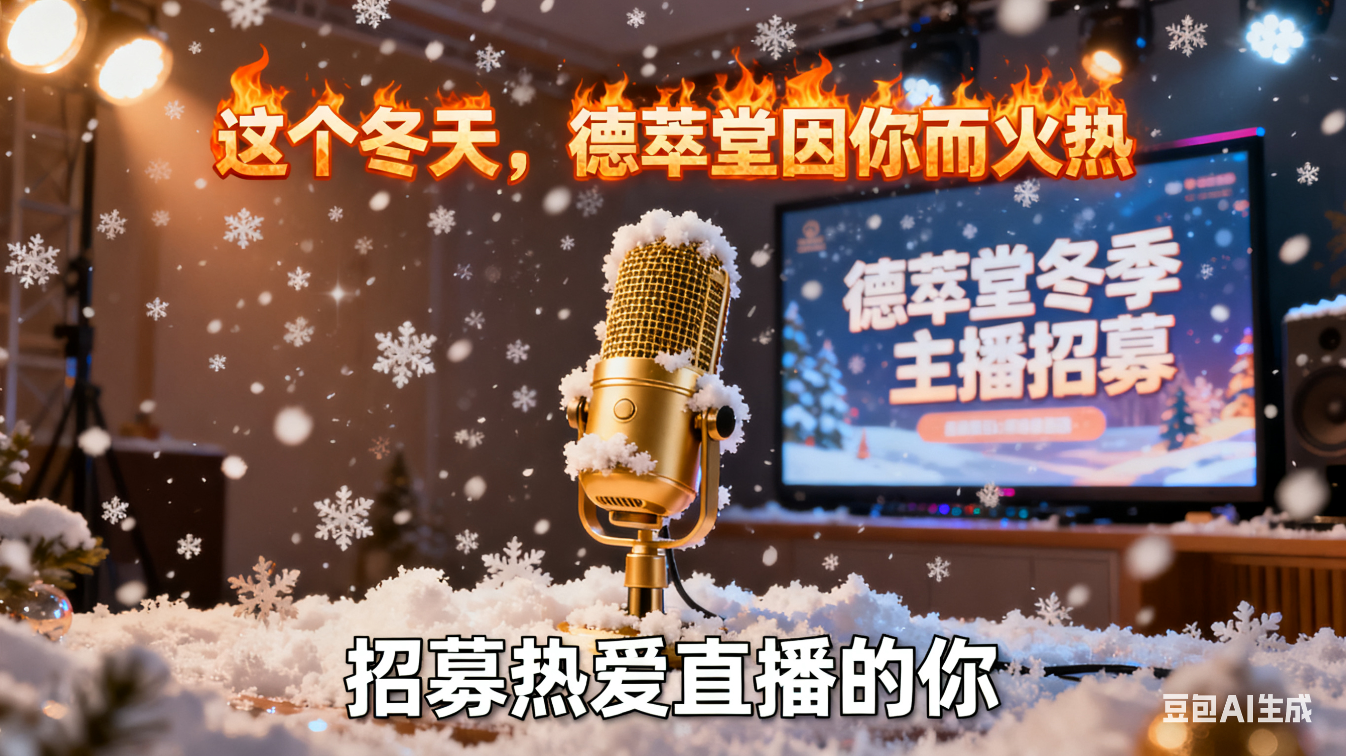 德萃堂冬季主播招募｜这个冬天，让流量为你升温！